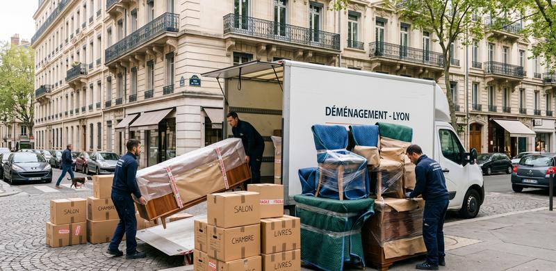 Sortie d'un piano par une cage d'escalier étroite