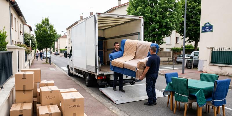 Rue en pente du Suquet, chargement au chariot