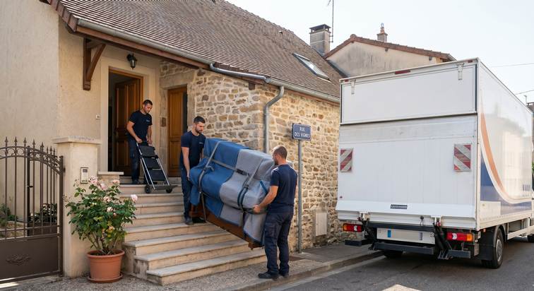 Stabilisateurs posés au sol avant déploiement